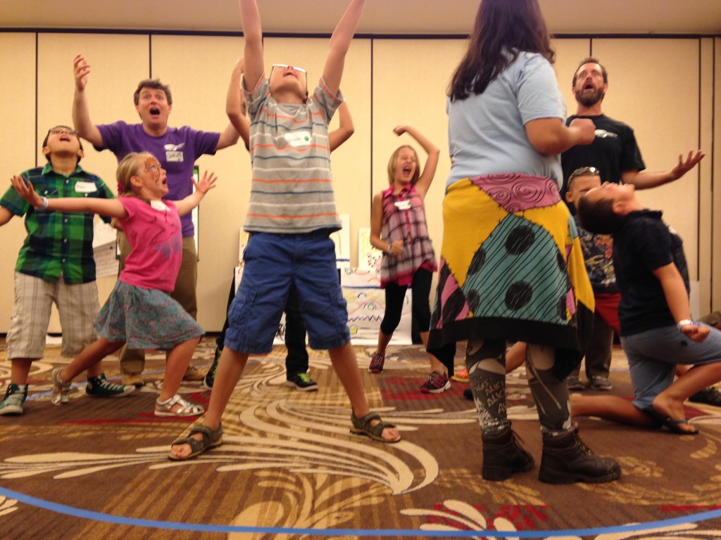 Upstream Arts participants dancing in a session at the VCFSEF National Conference in Las Vegas