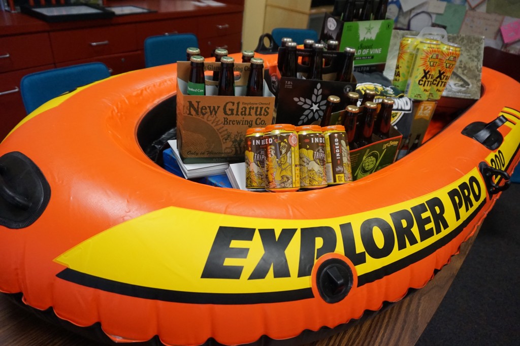 Auction item #2: Life raft of beer