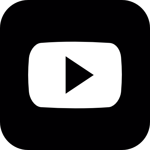 YouTube logo in black and white