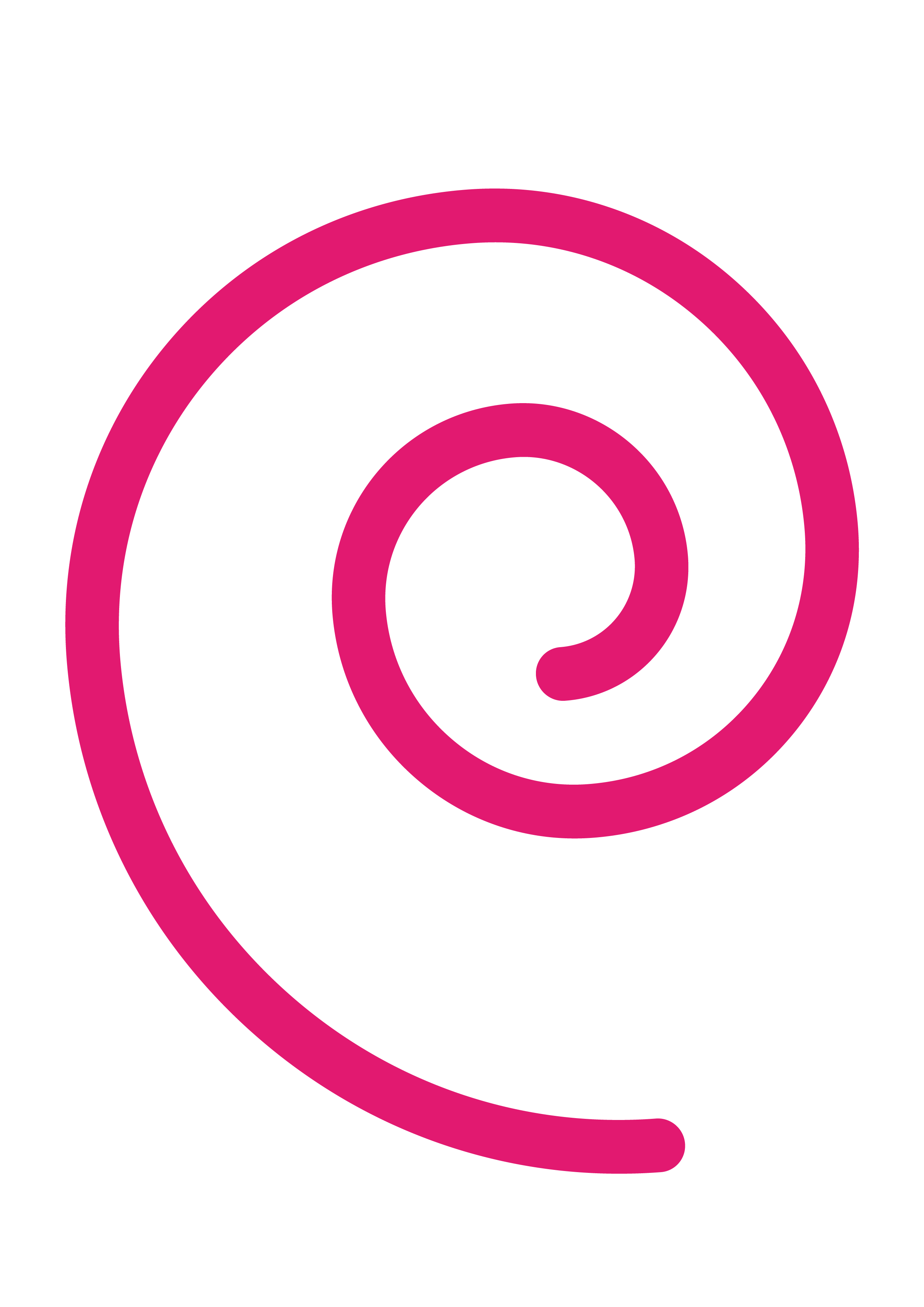 a large pink spiral